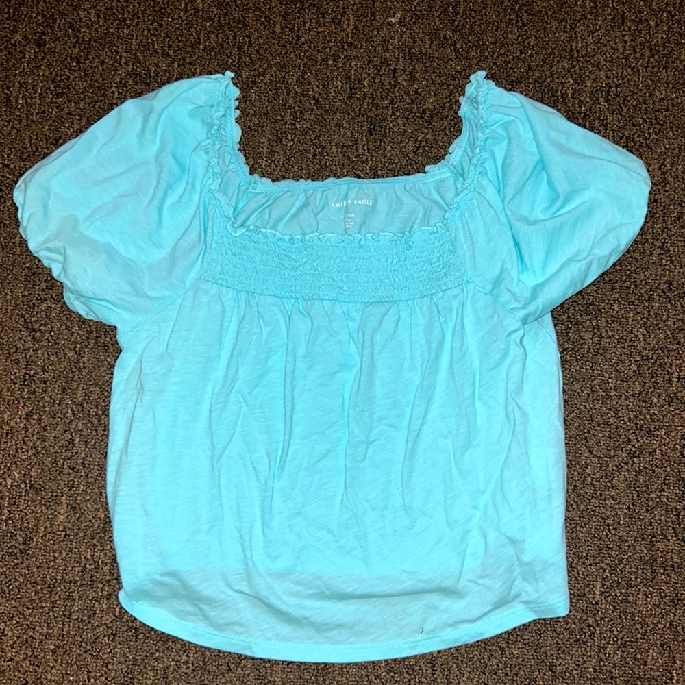 american eagle puff sleeve top